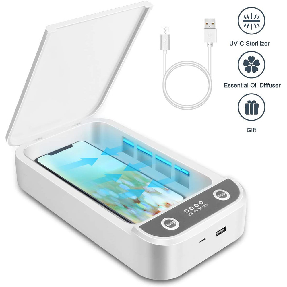Multifunctional stay clean smart phone uv sanitizer box